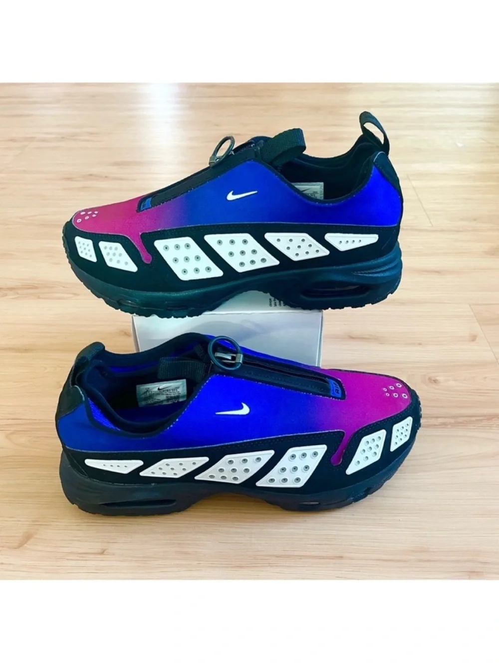 Nike Air Max Sneaker Blue Purple Sunder Fade Athletic Zip Lace Shoes Women 8.0